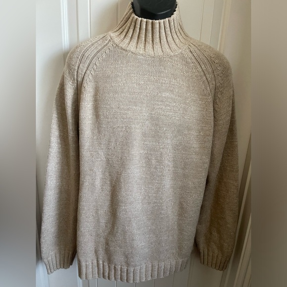 Gap Beige CottonLong Sleeve Chunky Turtleneck Sweater - Picture 2 of 10